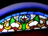 Puja room stained glass window